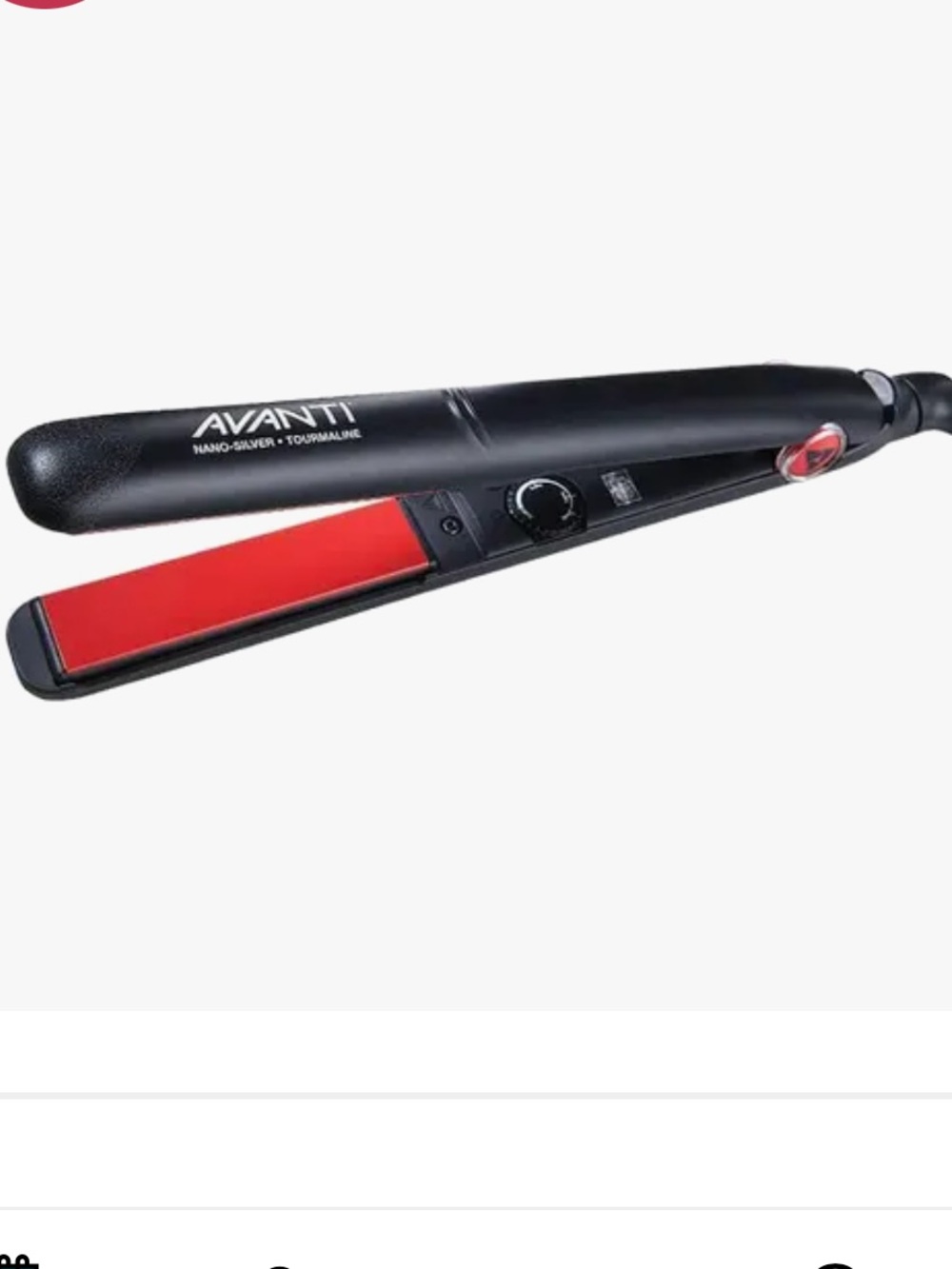 Avanti Black and Red Ceramic Hair Straightener